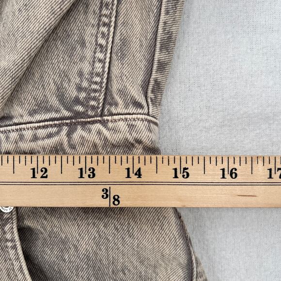 CITIZENS OF HUMANITY Denim Jumpsuit Womens Small Gray Short Sleeve Lucie Romper - Picture 12 of 15